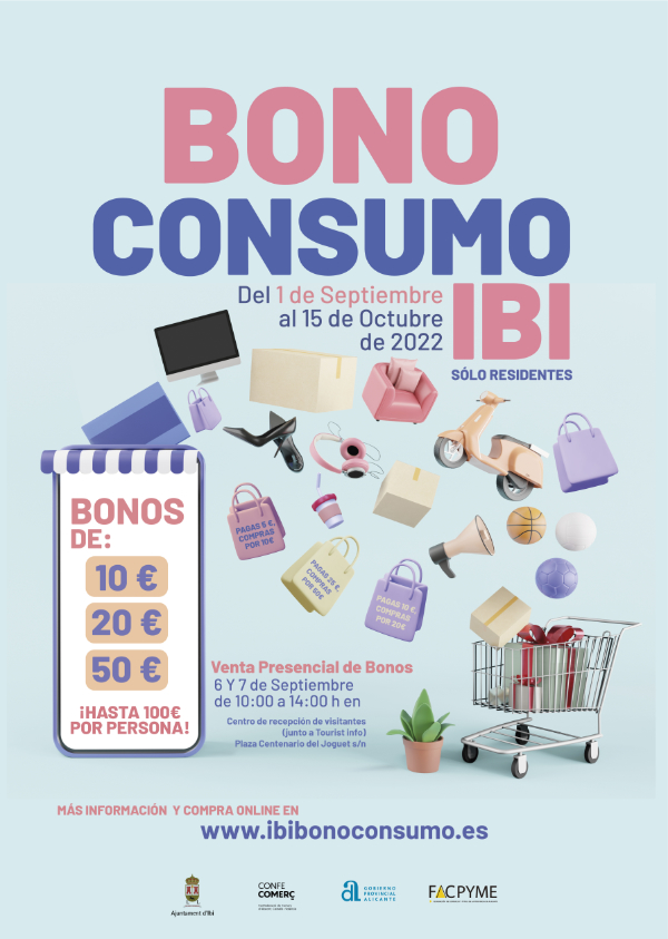Ibi promueve un bono consumo que subvencionará el 50% de las compras
